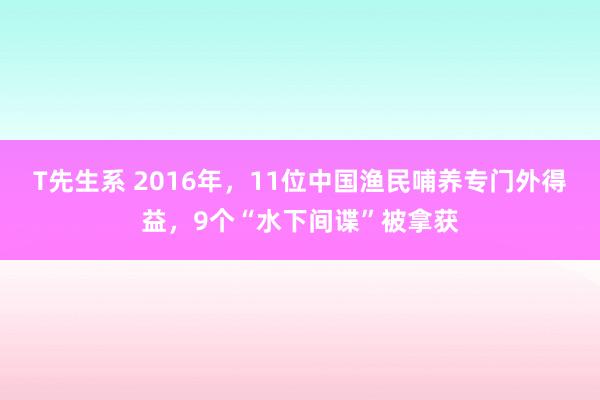 T先生系 2016年，11位中国渔民哺养专门外得益，9个“水下间谍”被拿获