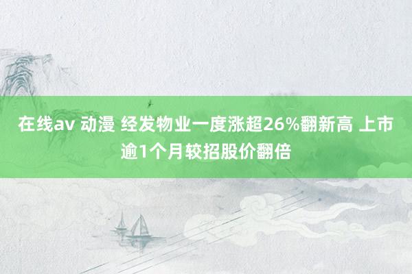 在线av 动漫 经发物业一度涨超26%翻新高 上市逾1个月较招股价翻倍